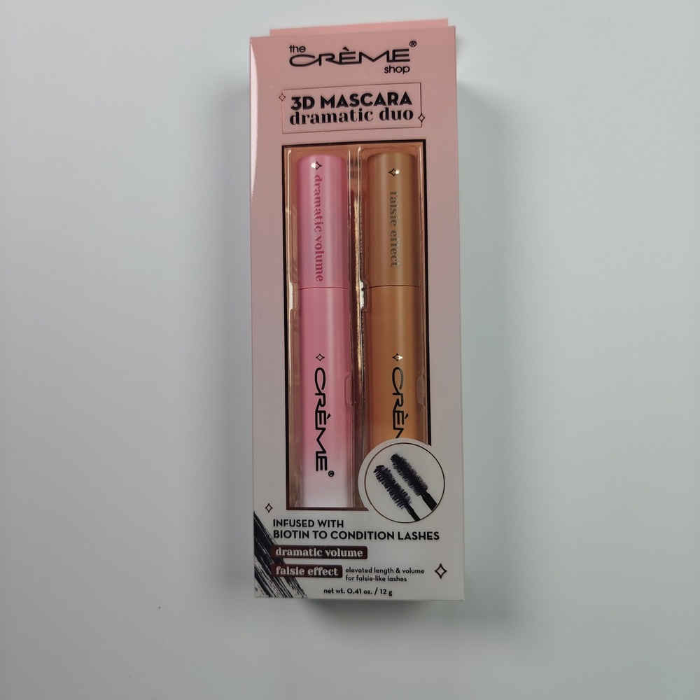 The Creme Shop‎ 3D Mascara Dramatic Duo Black Biotin Infused MDD8270 NEW